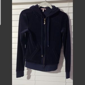 JUICY COUTURE Dark Blue Zip up Hoodie